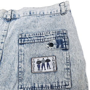 Vintage Shades Jeans Size 38 X 32 Acid Wash Denim Multiple‎ Pockets Hip Hop 90s